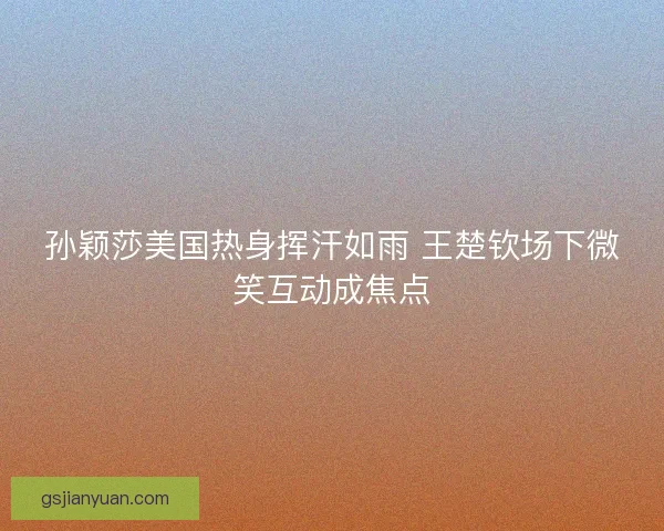 孙颖莎美国热身挥汗如雨 王楚钦场下微笑互动成焦点